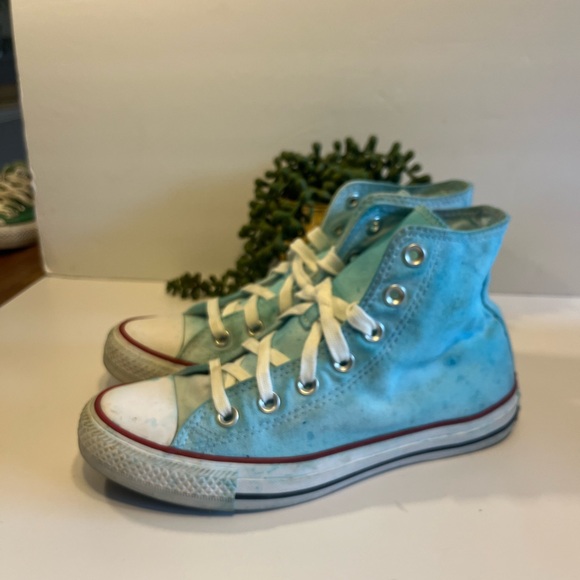Converse CTAS Customized Blue High Top Sneakers Unisex M5 W7. - Picture 2 of 10